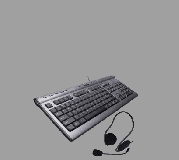 Keyboard and headset